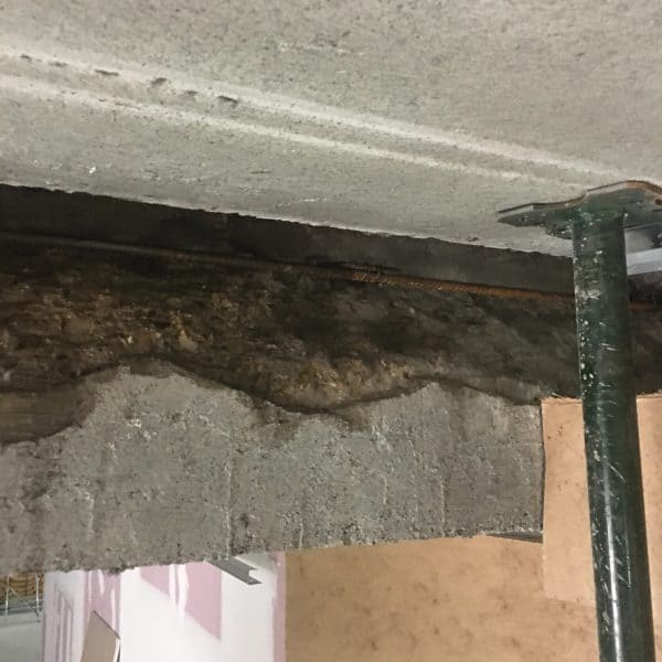 Failed Concrete Beam Repair